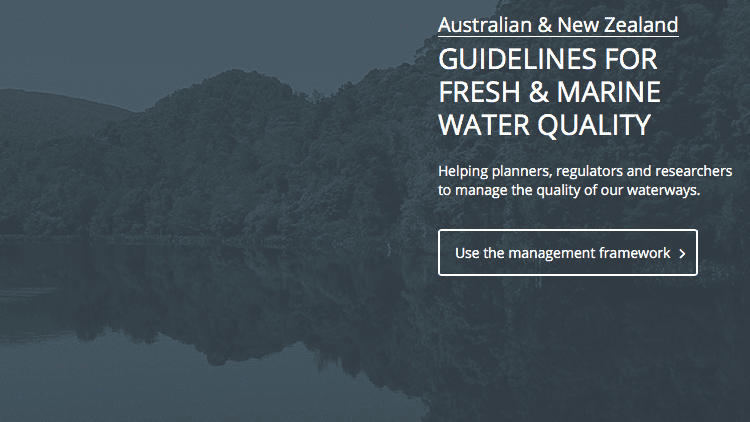 Guidelines for Water Quality, ANZG 2018