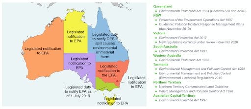 Pollution Incident Response Management Plans - What’s Required When? 3 PIRMP pollution map Australia EPA