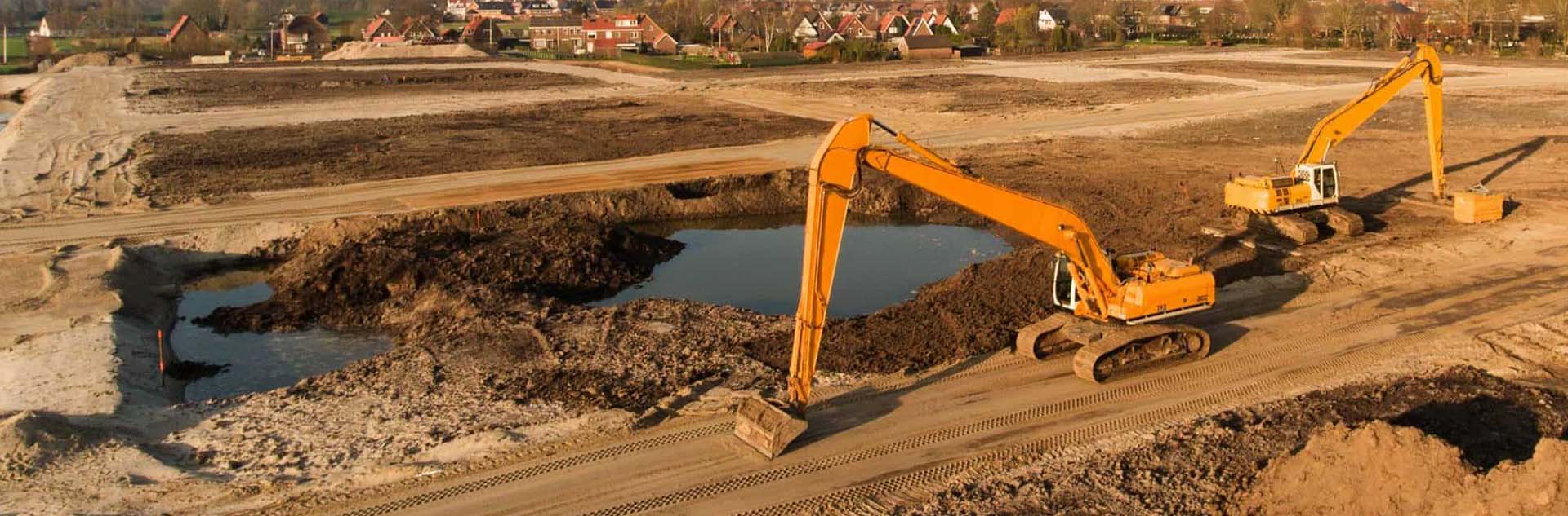 excavating land