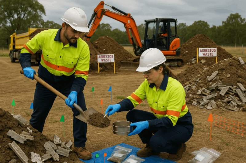 Site excavation and sampling